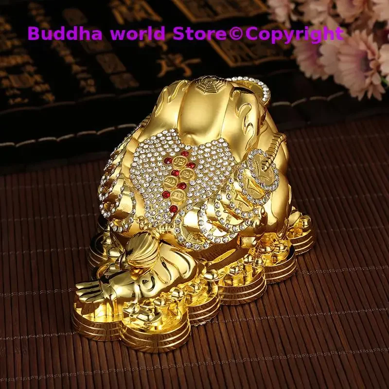 2025 HOME living room CAR SHOP Recruit wealth golden Copper JIN CHAN GOOD LUCK FENG SHUI talisman Decorative ornaments