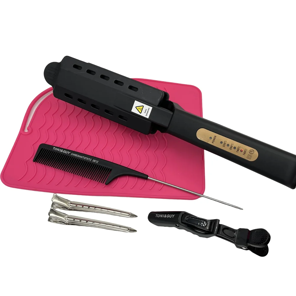 Four Grades Black Hair Straightener Temperature Adjustment Ceramic Tourmaline Ionic Flat Iron Hair Straightener For Women