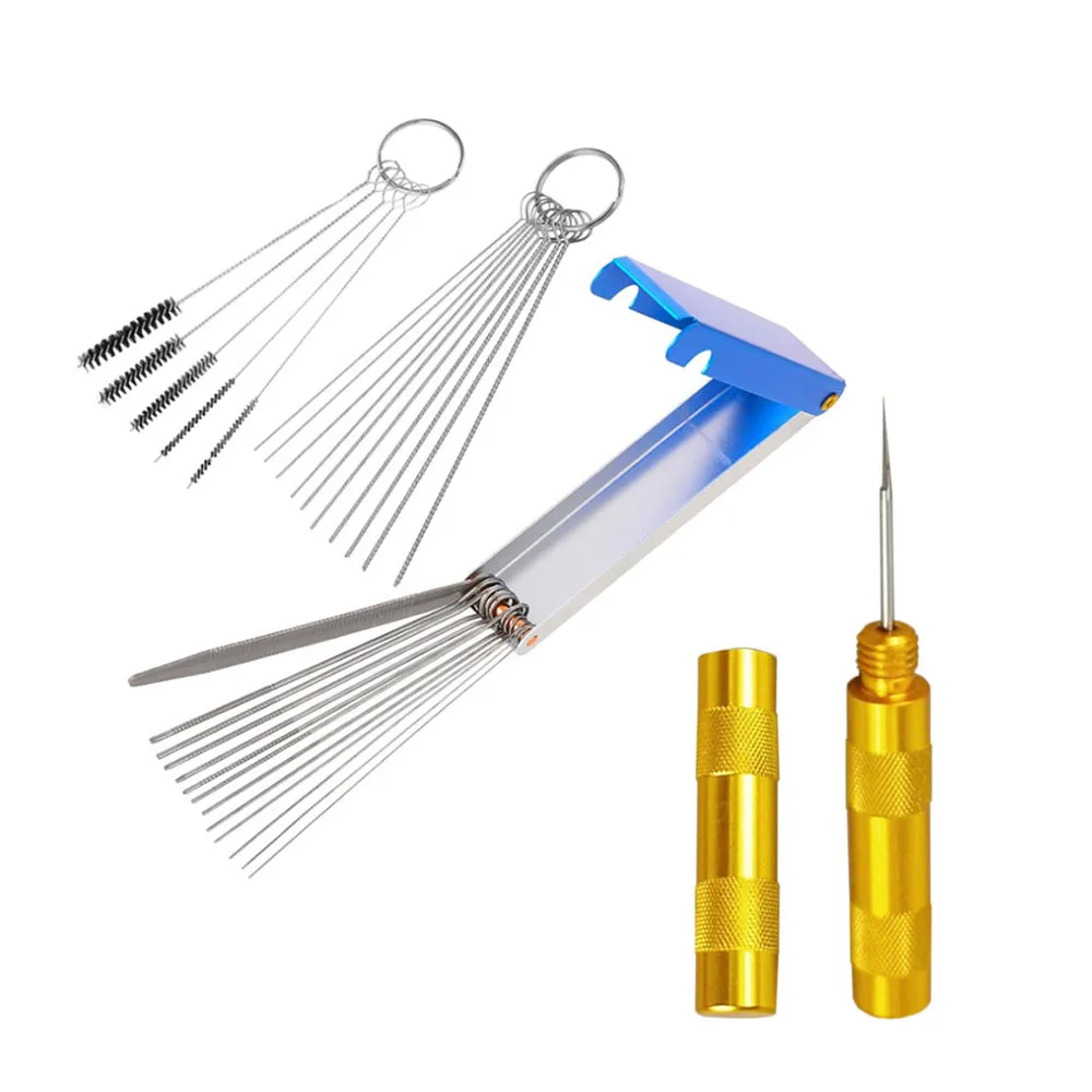 Brush brush Brush cleaning tool Auto repair spray gun small hair shabu nozzle vent four sets of spray pen accessories