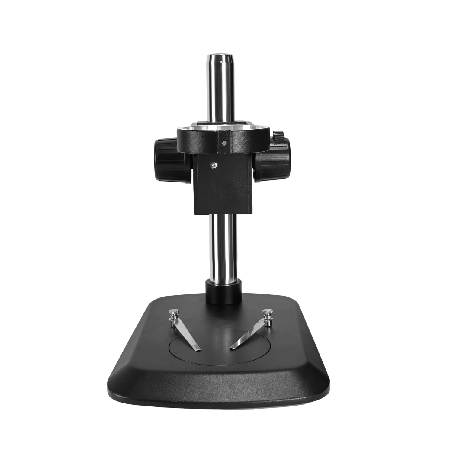 Stereo Microscope Lifting Stand Coarse Focus Bracket Black Base 76mm Aperture 32mm Support Column Accessory