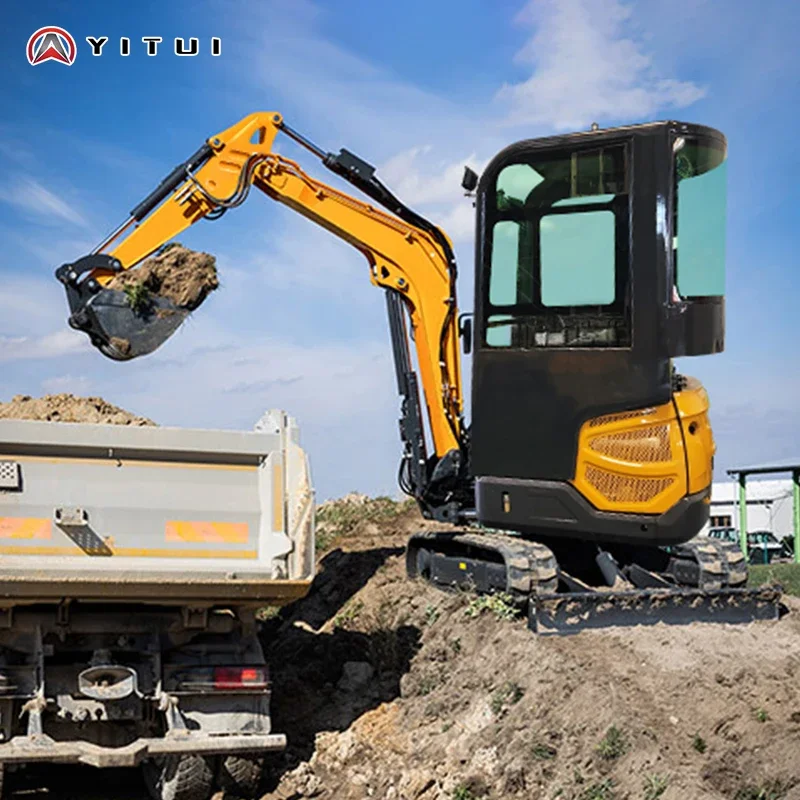 أحدث حفارة Yitui الصغيرة Ddp شحن Euro 5 Epa Kubota Engine 2ton حفار مدمج للحدائق والمزارع