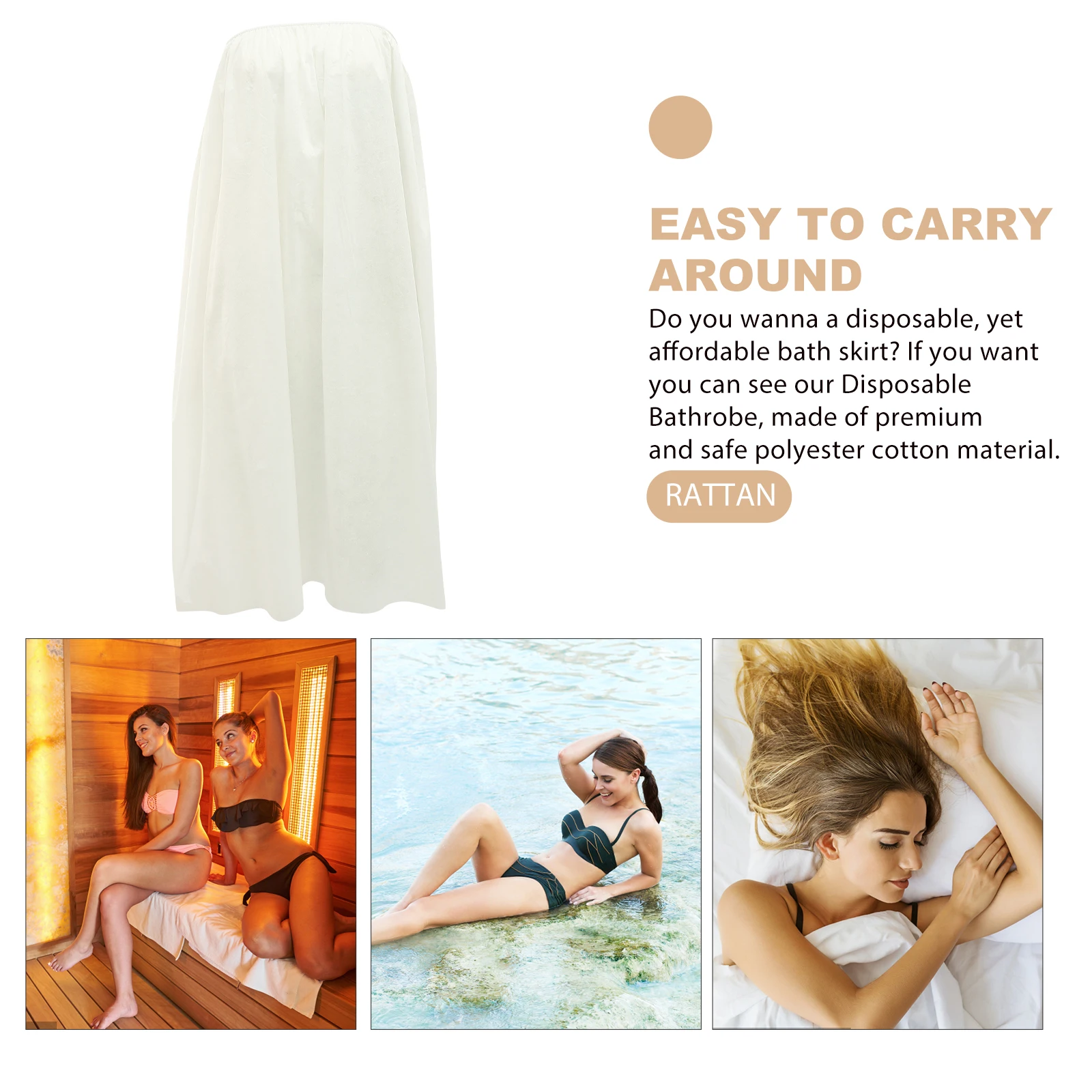 

4Pcs Disposable Bath Skirt Spa Wrap Cotton Bathrobe Salon Clients Towel One Time Bath Wrap Absorption Hotel Beauty