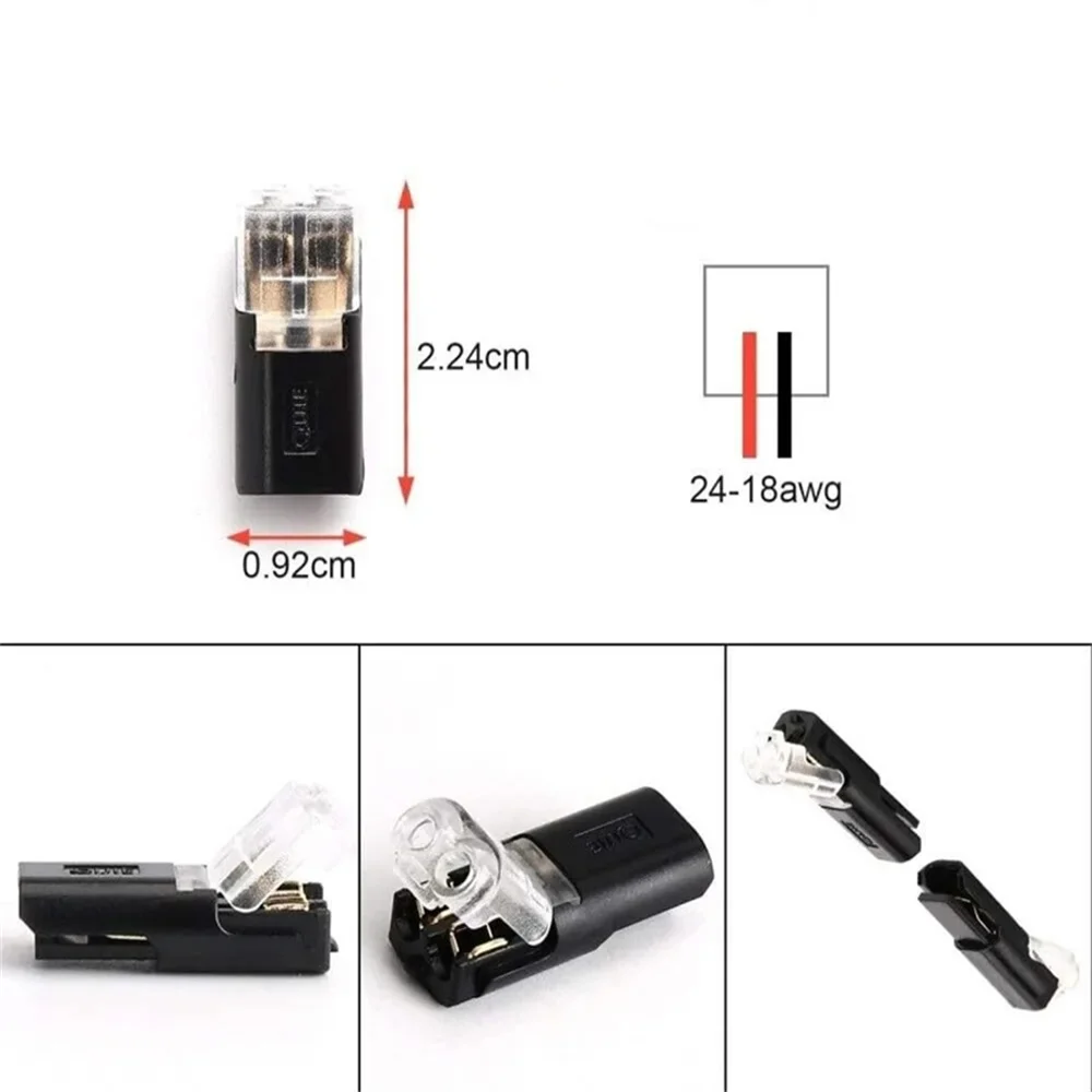 50x Jeerylow 2-polige Kabel-Schnappverbinder – Wasserdichte Steckverbinder Mit Verriegelung Für 18-22 AWG, 10A/300V 50x Jeerylow 2-polige Kabel-Schnappverbinder – Wasserdichte Steckverbinder Mit Verriegelung Für 18-22 AWG, 10A/300V