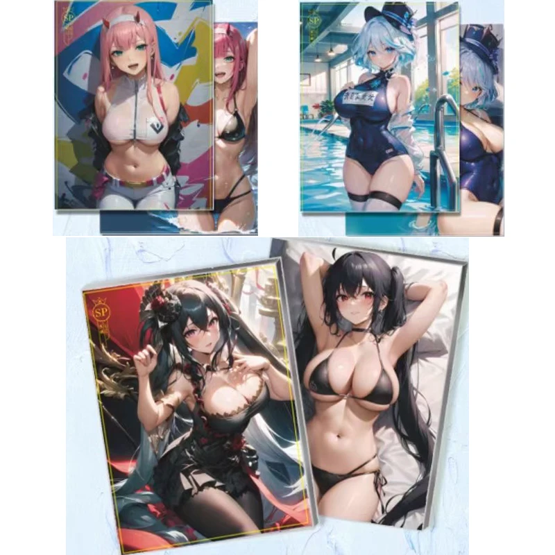 Sexy Goddess Anime ACG Card Temptation Nude Uniform Sexy Girls Gentleman Card Big Breasts and Perky Butt 3D Super High Quality