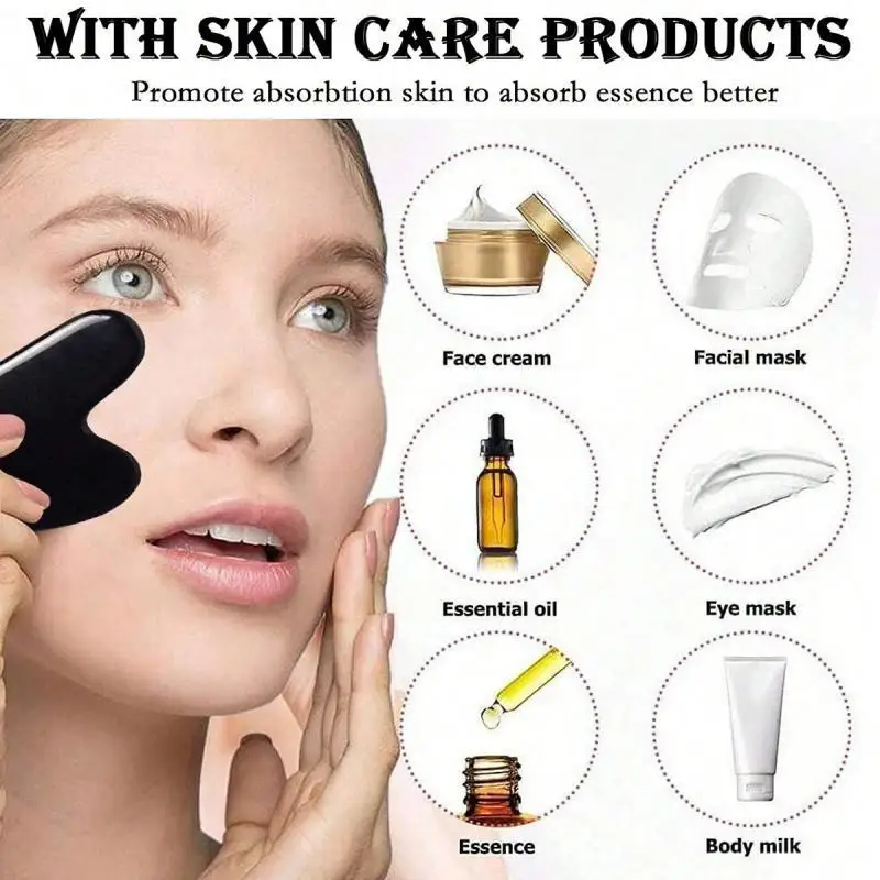 

【PLAISIR】Facial Roller& Scraping Board Care Tool Set For Radiant Skin-Ice Version Portable