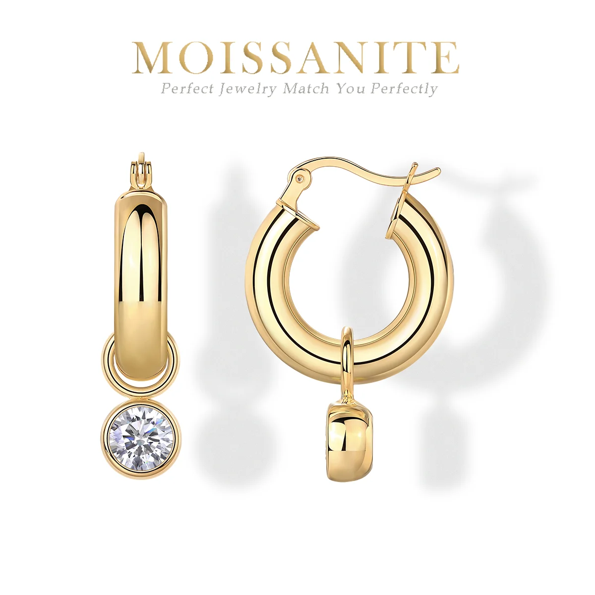 

2 cttw Elegant S925 Sterling Silver Drop Earrings with Brilliant Moissanite Stones – A Timeless Touch of Luxury and Elegance