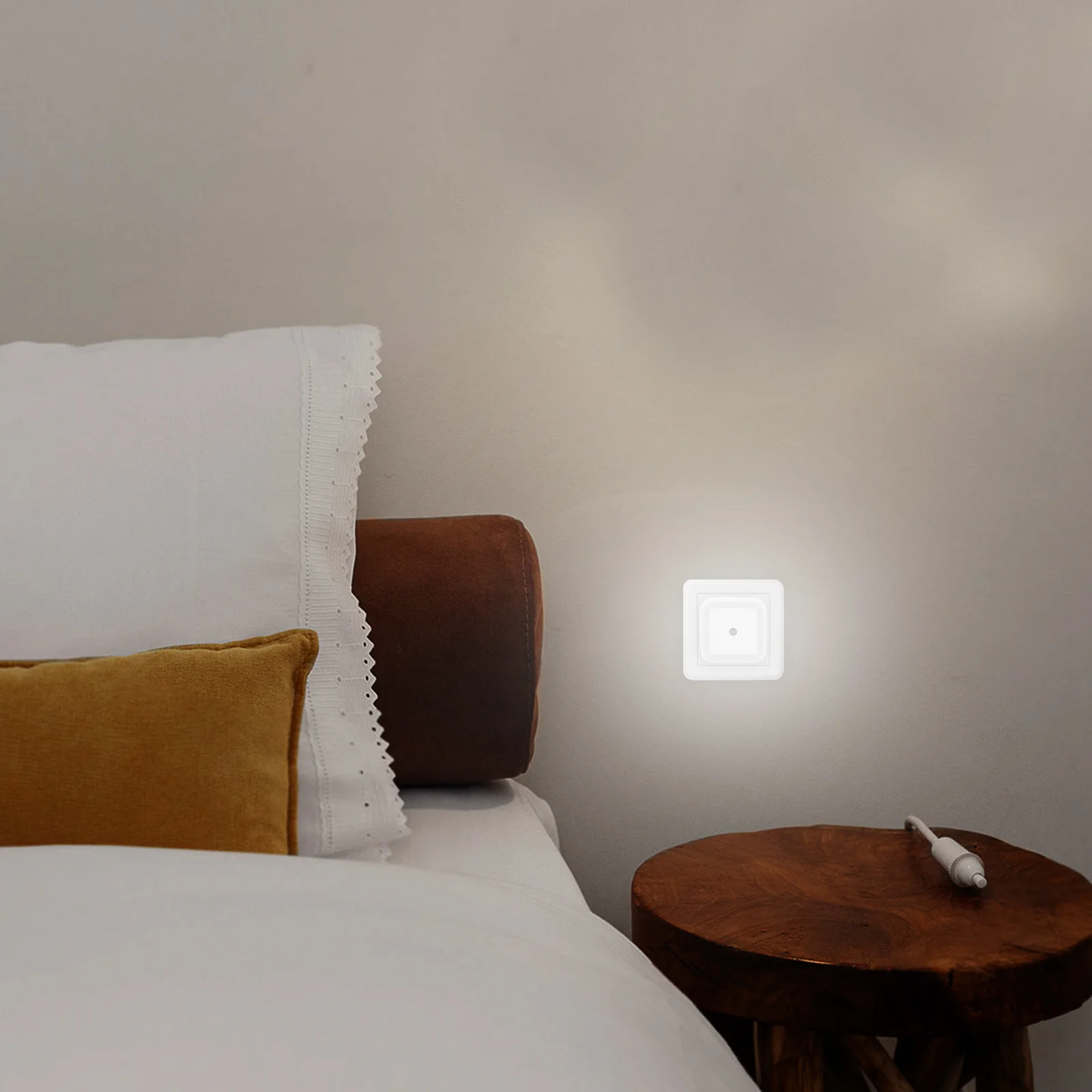 

6Pcs Smart Sensor Night Light LED Plug in Soft Bright Dimmable Nightlight Bedroom Bathroom Hallway Kitchen Automatic Light