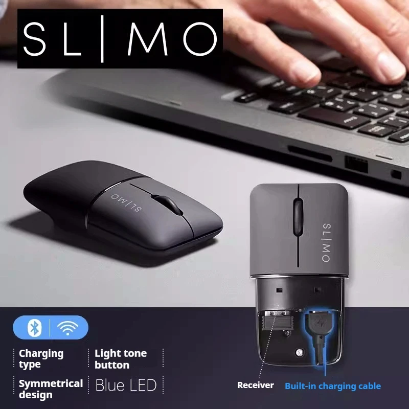 Sanwa Wireless Mouse Bluetooth Dual-Mode Charging Mute 1600dpi Small Hand Portable Computer Home Office Laptop Optical Mouse