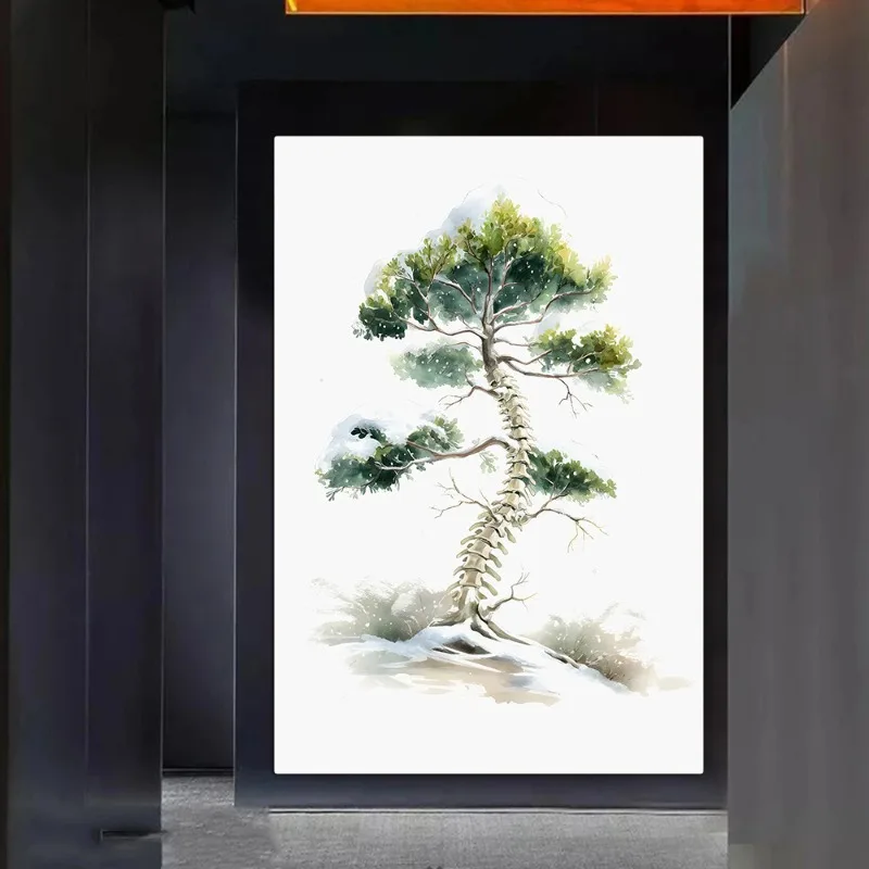 Botanical Lungs Foot Brain Art Print Watercolor Anatomy Poster Spine Tree Wall Art Medical Office Decor Pulmonary Design Clinic