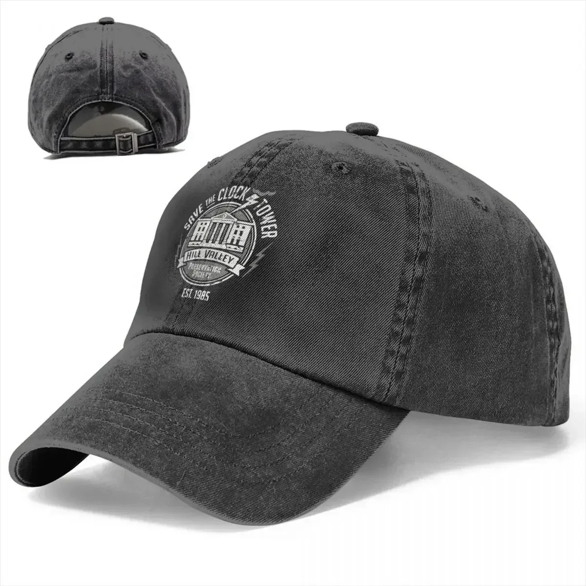 Back To The Future Save The Clock Tower Baseball Caps Classic Distressed Washed Sun Cap Outdoor All Seasons Travel Hats Cap