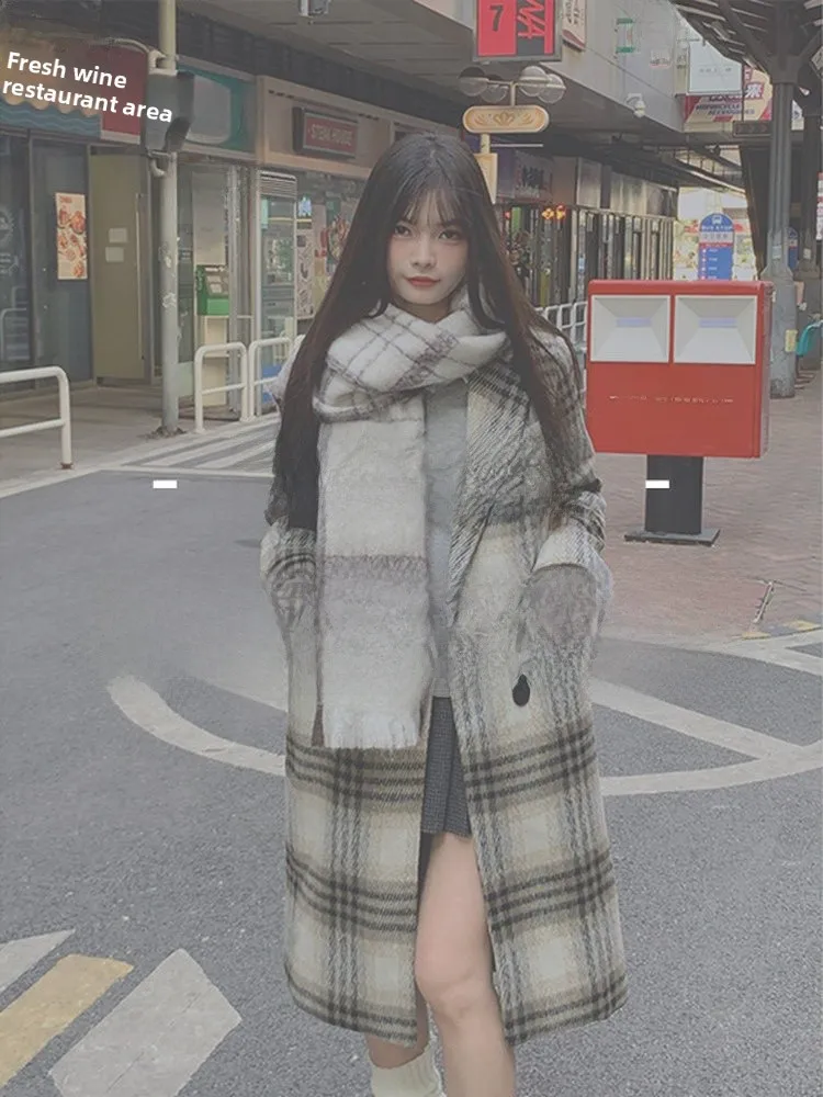 

Ice Cr And We Academy Sle Thiened Outerwear Collection Commuter Loose Fit Long Sve Suit Collar Double Button Pol...