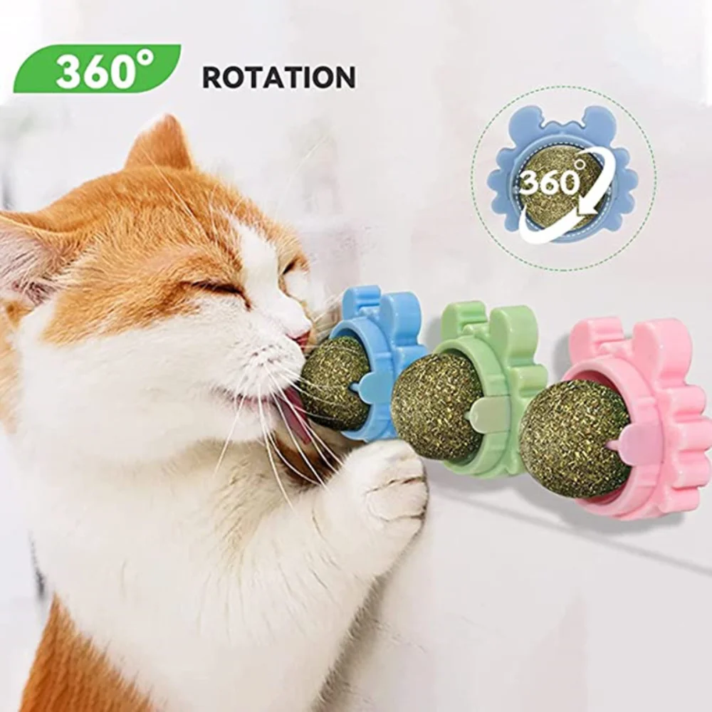 Kawaii Health Cat Catnip Toys Ball Cat Candy Licking Snacks Catnip Snck Nutrition Energy Ball Kit Cat Toy Supplies Pet Stuff