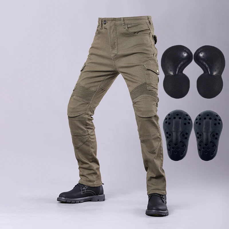 

Motorcycle Riding Pants Jeans Outdoor Touring Motocross Trousers Leisure Elastic Moto Jeans Protective Gear Four Seasons