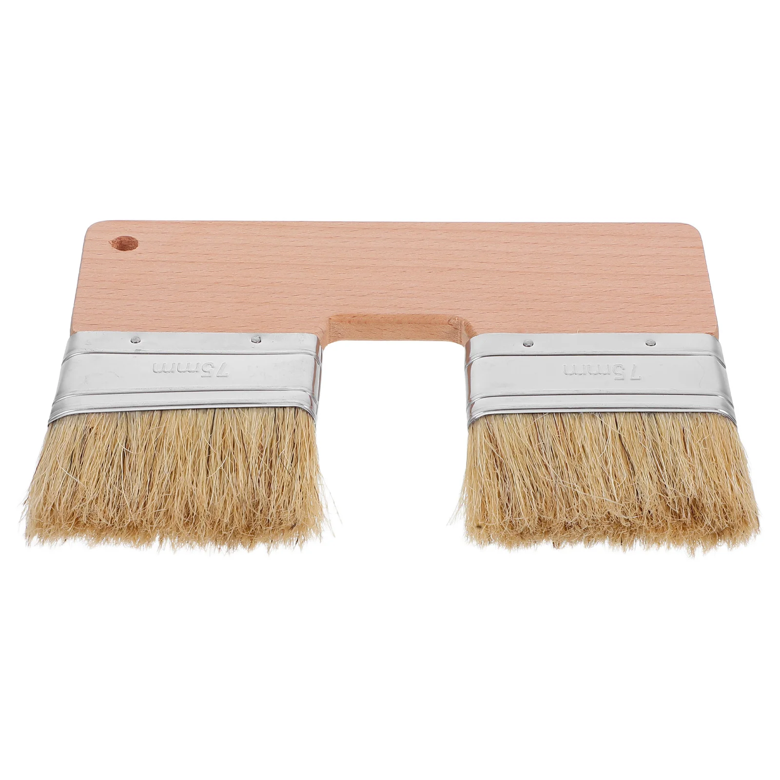 

Natural Bristle Art Paint Brush Dual Head Flat Design For Oil Wall Canvas Furniture Painting Tool Flat Paint Brushes