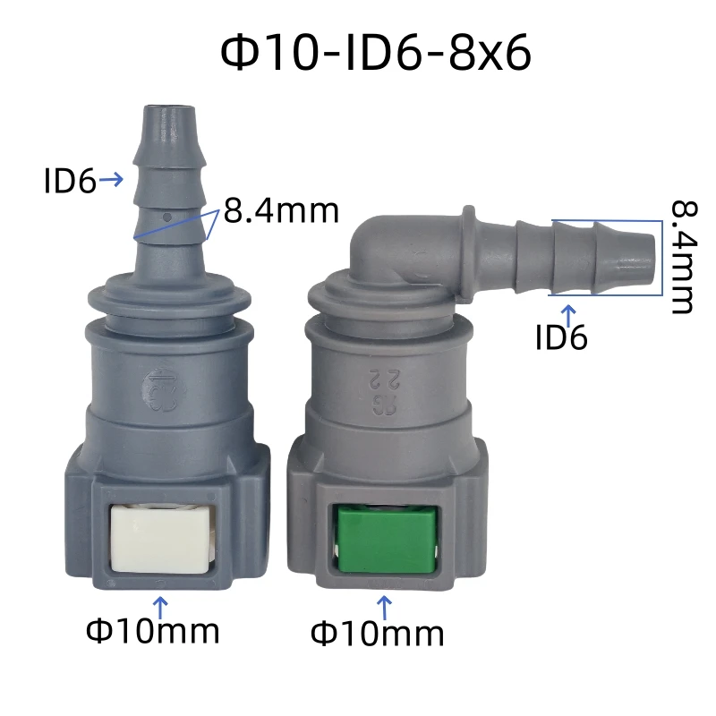 10mm ID6 auto plastic joint Fuel line quick connector fuel filter for Peugeot and Citroen 2 pcs a lot