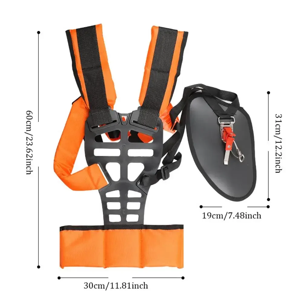 Adjustable Dual Shoulder Strap for Lawn Mowers For Durable Polyester Fiber Comfortable Fit Easy Attachment for Garden Trimming
