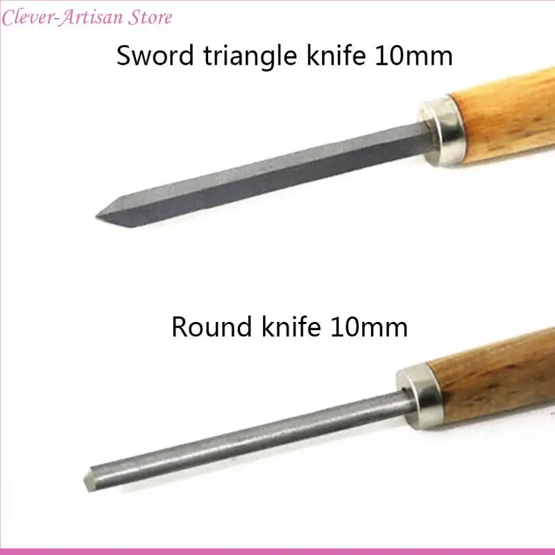 E06B 8PCS Gỗ Khắc dao Ledit Đặt công cụ Turn Woods Woodwork Gouge Skew chia tay Spear