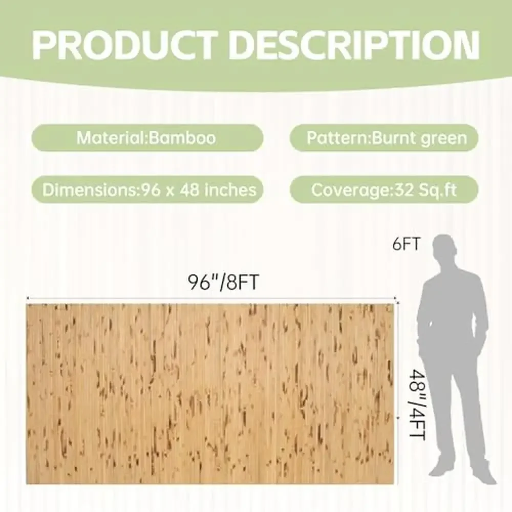 Painel De Parede De Bambu Para Quarto E Vida, Durável, Solução Única, Canto Curvo, Direto, Fácil Instalação, Olhar Tropical