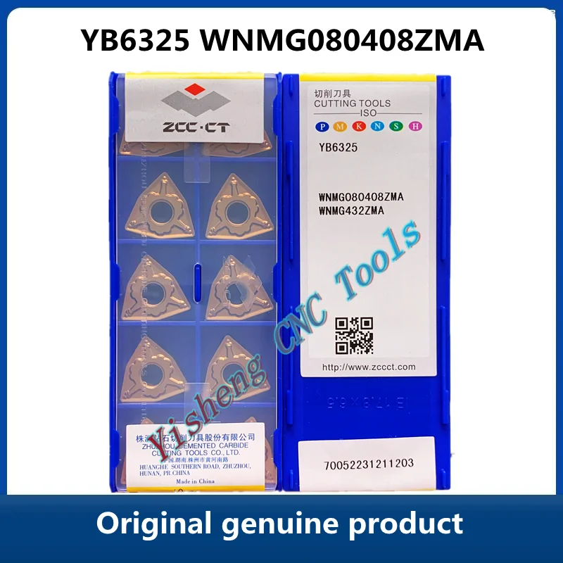 Free Shipping Original ZCC CT YB6325 WNMG080408ZMA YB6315 10pcs Carbide Inserts CNC Turning Tool Lathe Cutter Tools