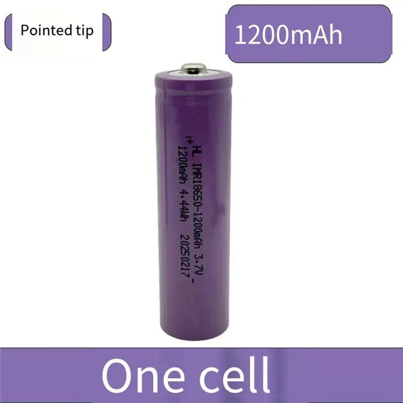 For Flashlight 12PCS Button Top 18650 Battery+ Charger 1200Mah 3.7V Rechargeable Li-Ion Batteries-Y41A