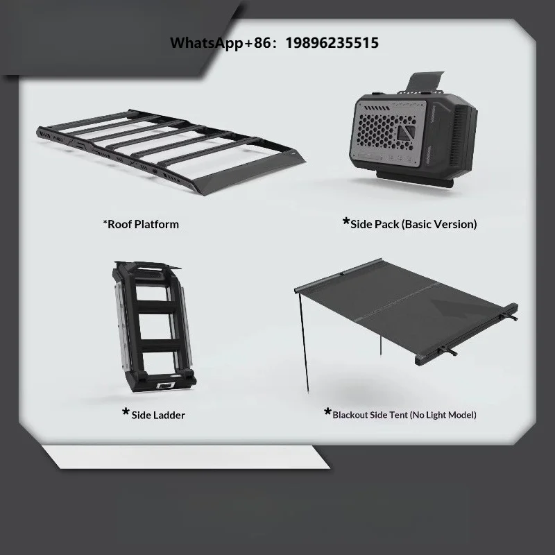 Car Roof Racks Platform Luggage Kit with Side Awning Ladder  Storage Bag Fit