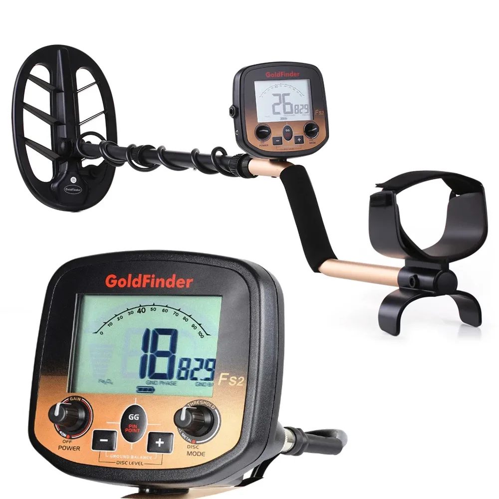 Fs2 profession elle unterirdische metall detektor lcd display gold käfer hochpräzise empfindlichkeit schatz gold jagd instrument