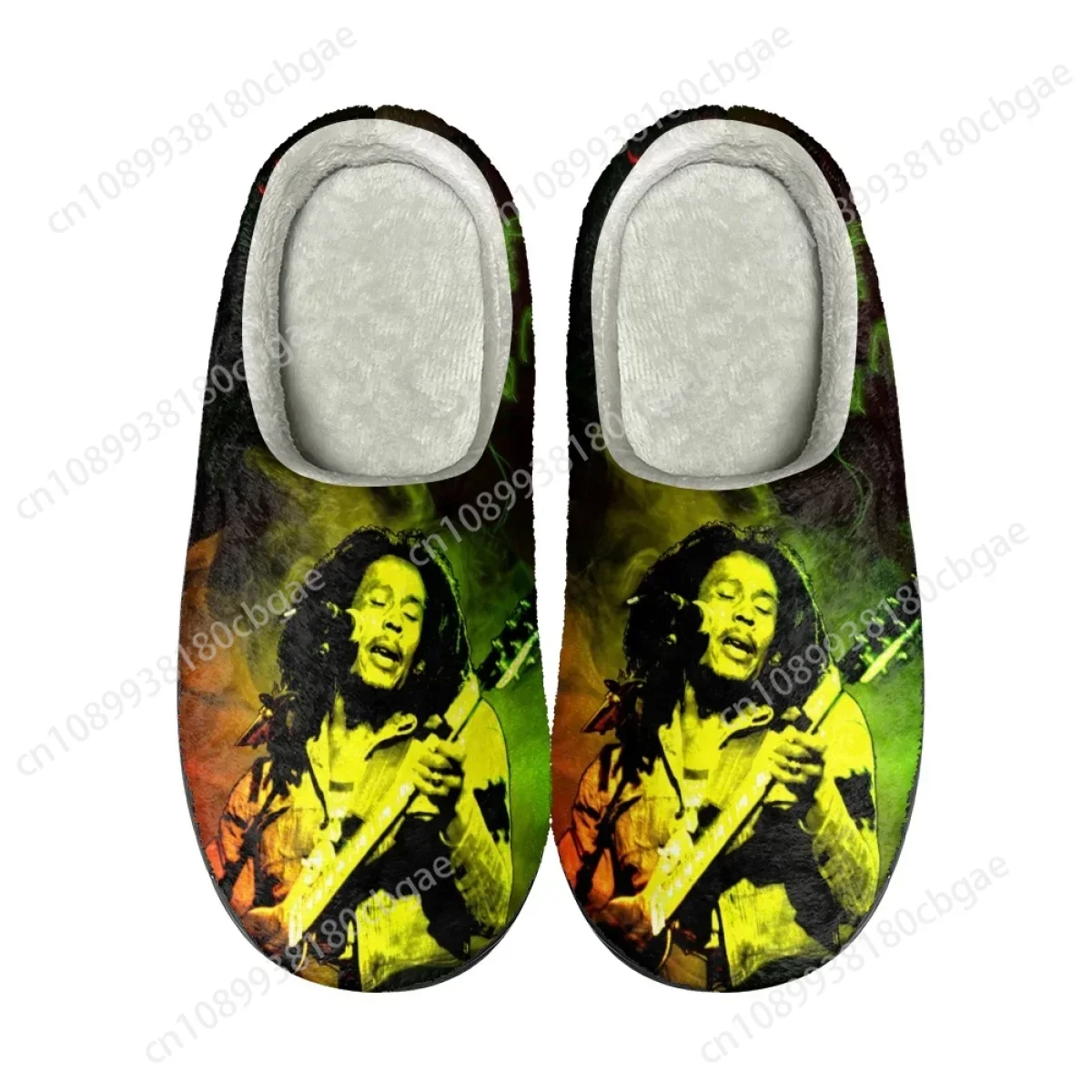 Custom 2024 Household Slides Bob Marley Design Cotton Slippers Adult Indoor Outodor Soft-soled Flats Casual Loafers 2024