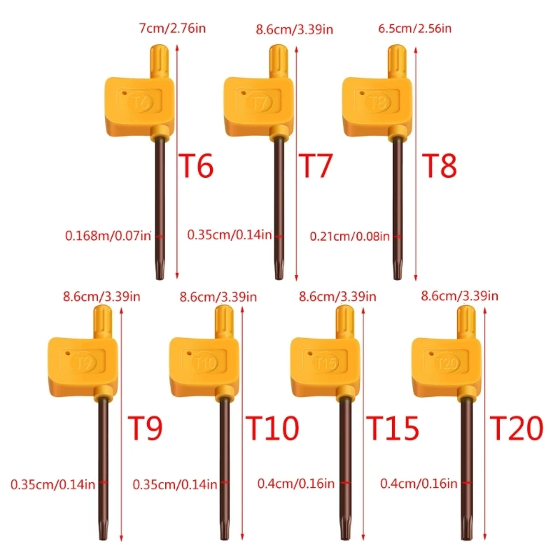Tournevis Torx Type drapeau poignée pilote clé clé clés à main livraison directe