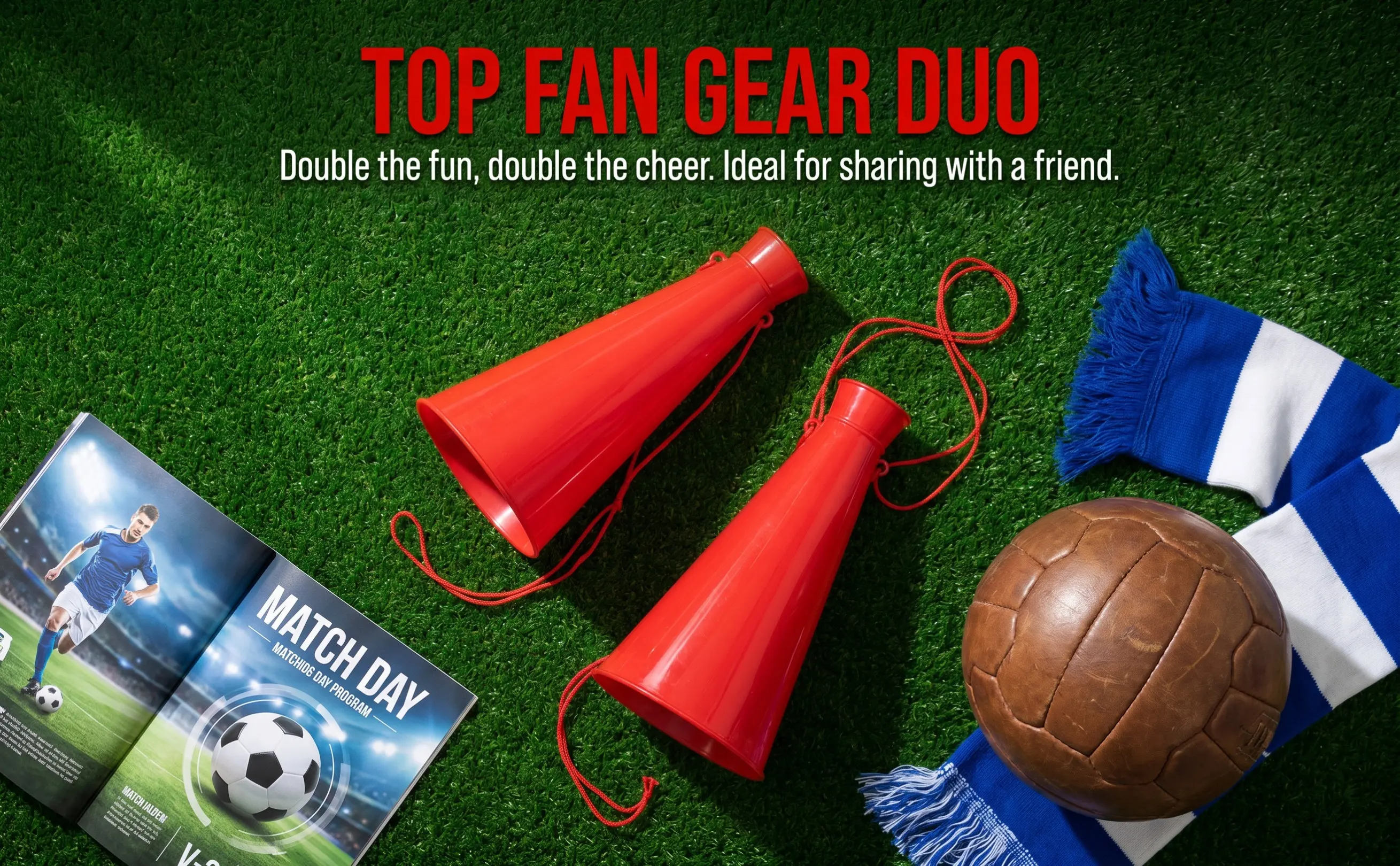2Pcs Cheer Megaphone Plastic Horn Lightweight Portable for Sports Events Parties Outdoor Cheerleading Noise Maker
