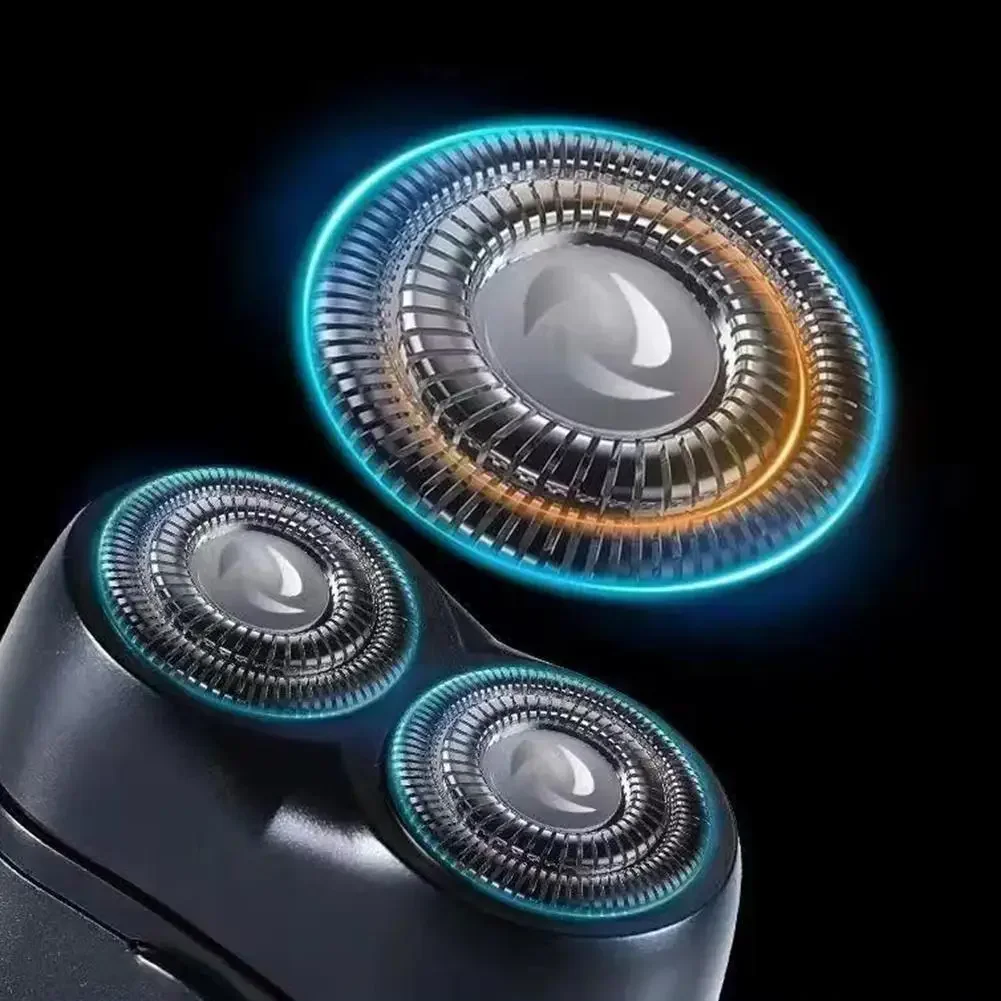 ボディ顔脱毛トリマーかみそり男性のダブルフローティングヘッド電気シェーバー充電式ドライウェットひげシェービングマシン