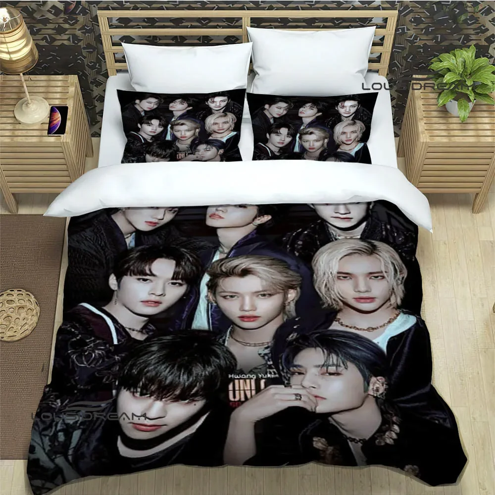 KPOP S-Stray-K-Kids print Bedding Sets exquisite bed supplies set duvet cover bed comforter set bedding set luxury birthday gift