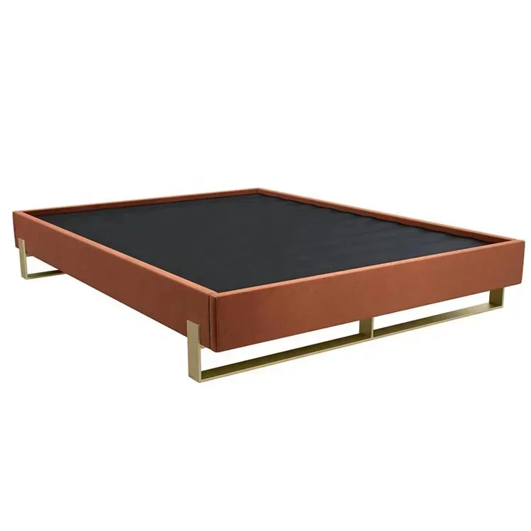 

Hot selling modern bedroom furniture bed base upholstered single double twin queen king bed frame