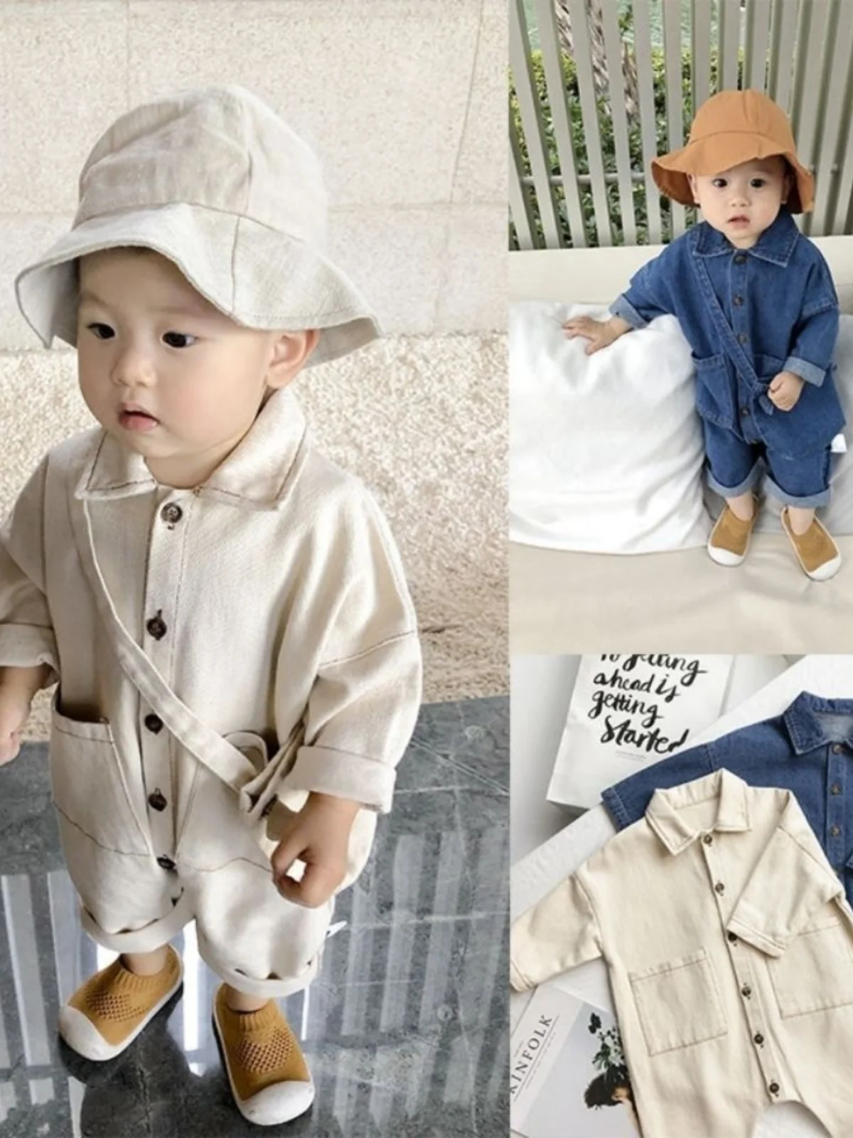 

Spring Edition Baby Rer Boys Denim Overalls Baby Clothes Newborn Children Outfits Infant Rers Cotton Blend Suit