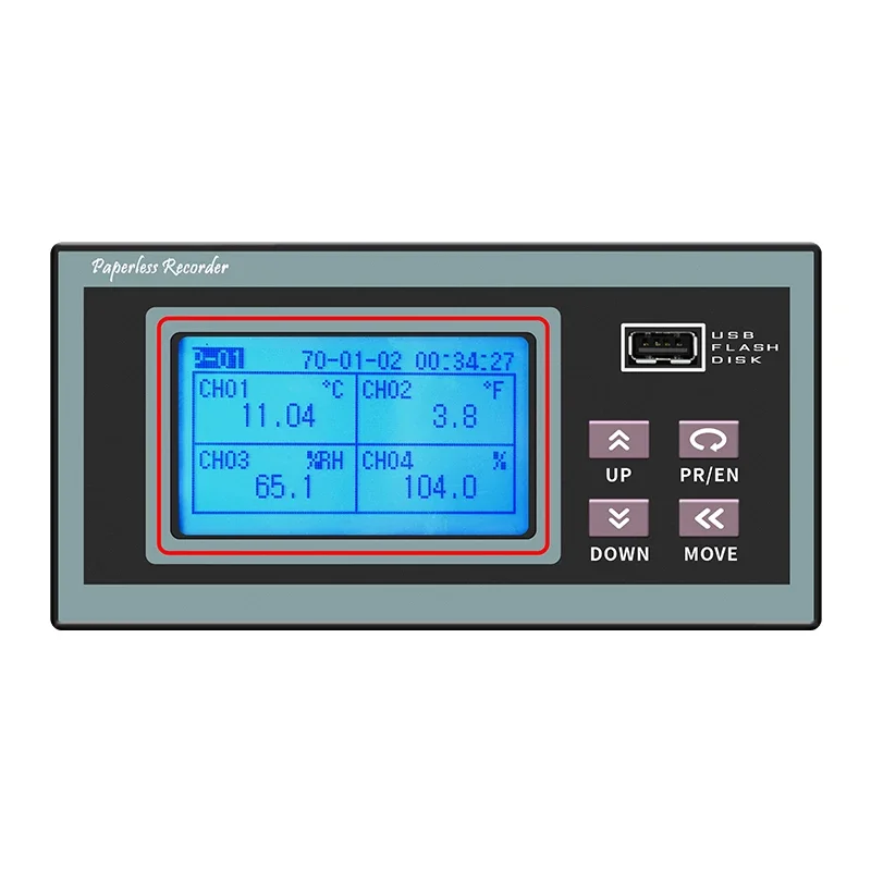 New KH200 Industrial Low Cost USB Control Temperature Humidity PT100+Thermocouple Data Logger Paperless Temperature Recorder