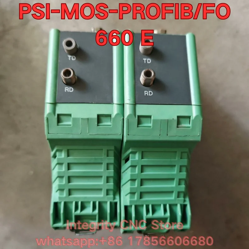 Second-hand PSI-MOS-PROFIB/FO 660 E industrial interface module function test is normal