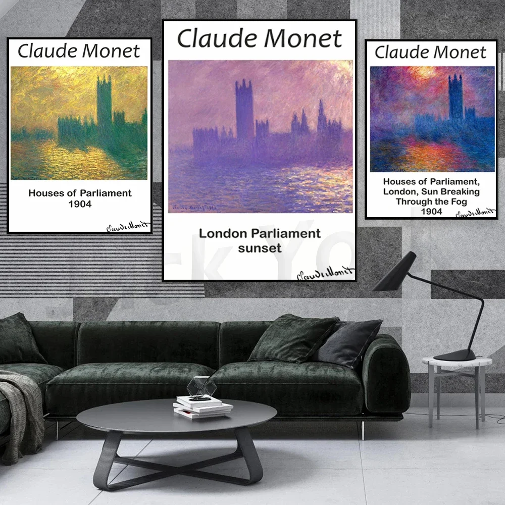 Claude Monet Print Houses Of Parliament 1904, Best Friend Gift, Monet Prints, London Parliament Print Poster, Printable Wall Art