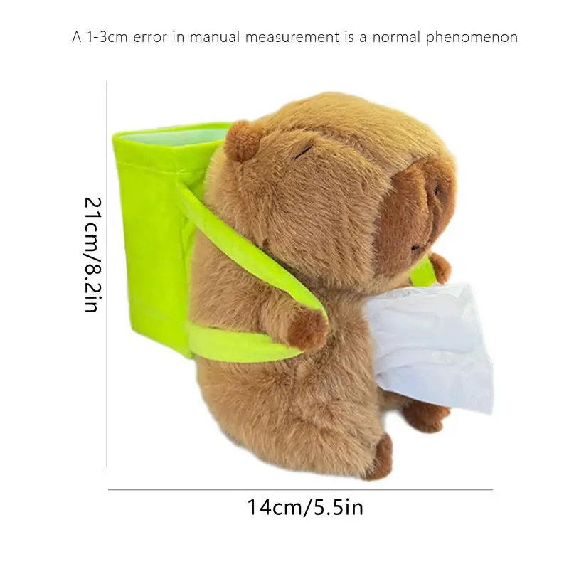 2 in 1 Auto Tissue Box Puppe Cartoon Mülleimer Capybara Plüsch Auto Taschentuch halter Armlehne Box Auto Zubehör Neuheit Auto liefert