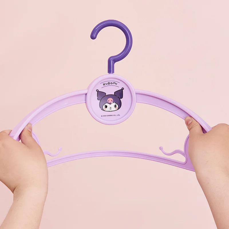 5 uds Kawaii Sanrio tendedero balcón encantador Hello Kitty productos para el hogar niñas plástico antideslizante estudiantes dormitorio percha de ropa