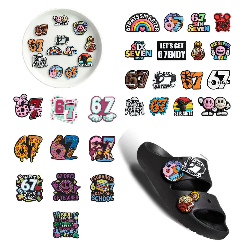 Abalorios de dibujos animados de moda número 67, hebillas de zapatos estéticas y lindas variadas para zuecos, accesorios de decoración DIY para sandalias para mujeres y niñas