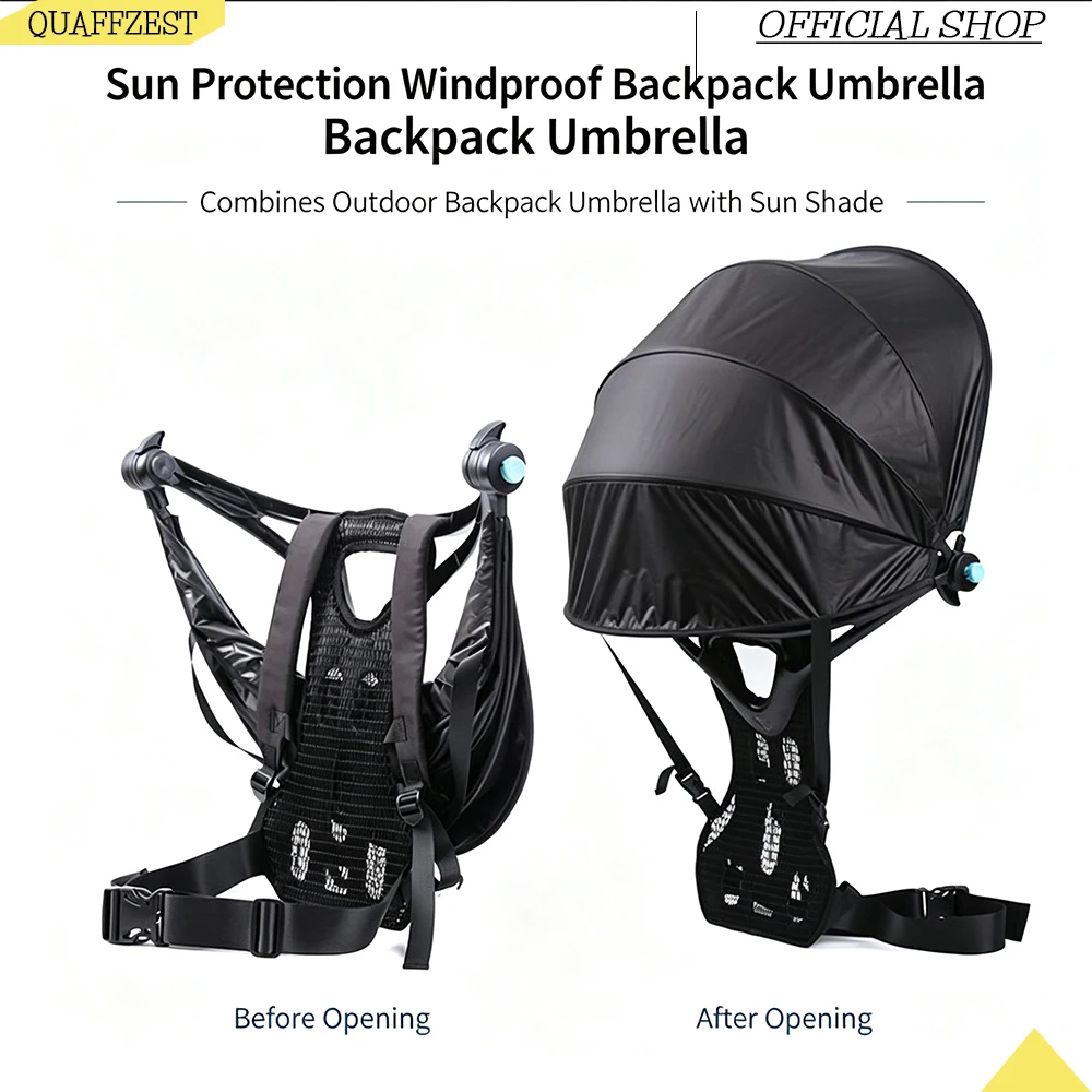 Travel Folding Umbrella UV Clear Backpack Umbrella Outdoor Hiking Mountain Backpacking Handheld-Free Umbrellas