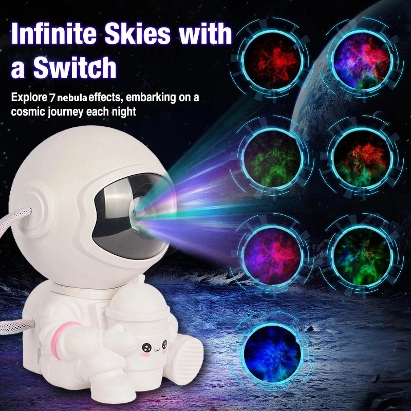 

Новый проектор Nebula Astronaut, портативная чашка для чая с молоком/любовь/книга/7 режимов USB-лампа для проектора астронавта на Хэллоуин ‌ Рождественский детский подарок