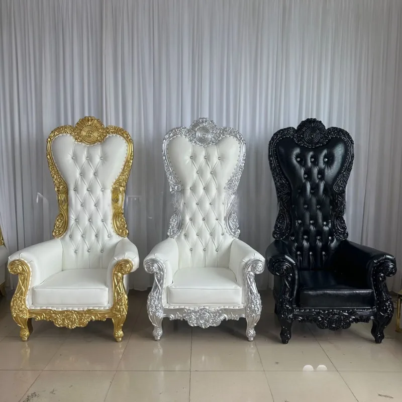 Factory direct sales European neoclassical high back chair king chair KTV hotel aisle decorative chair wedding bride and groom