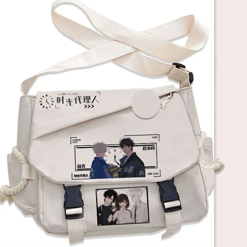 

Black White, Link Click, Student Kids Teens, Anime Messenger Crossbody Large Capacity Shoulder Bags for School Girls Boys