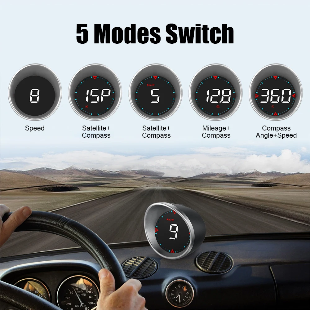 G5 HUD Car Head Up Display RPM MPH Gauge Digital Speed Tester Meter Mileage Compass Dashboard Box Set Y03 HUD Only Speedometer