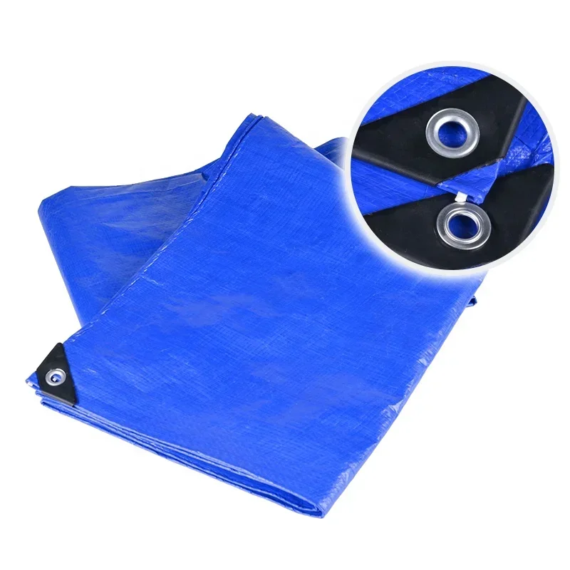 【From China】Wholesale Waterproof Tarpaulin Blue PE Tarpaulin for Agriculture Industrial Cover