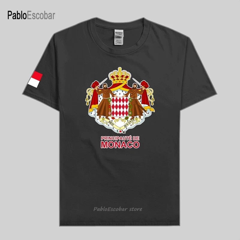 إمارة موناكو MCO MC الرجال تي شيرت موضة جيرسي فريق الأمة القطن تي شيرت ملابس رياضية اللياقة البدنية تيز جديد