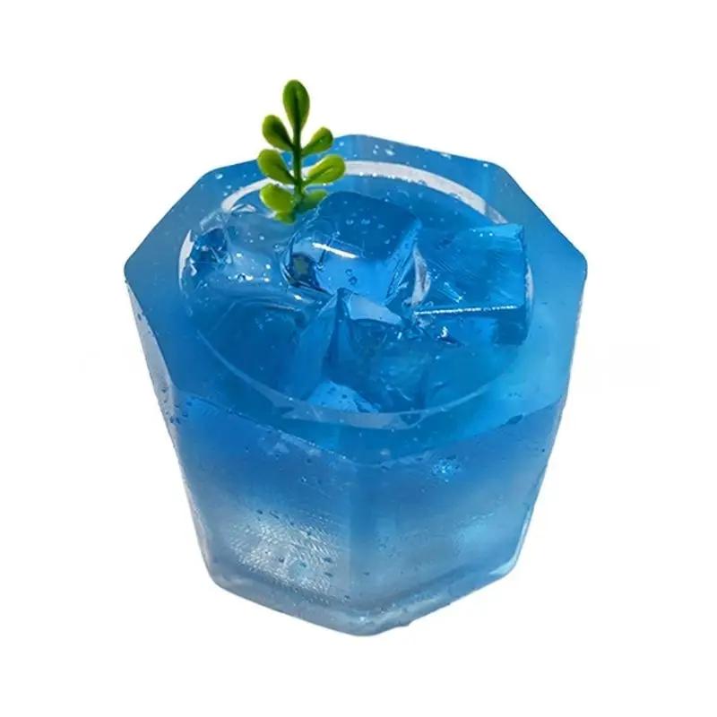 1 조각 바다 소금 거품 물 과일 스트레스 릴리프 감압 장난감 시뮬레이션 음료 컵 느린 리바운드 Fidget Props