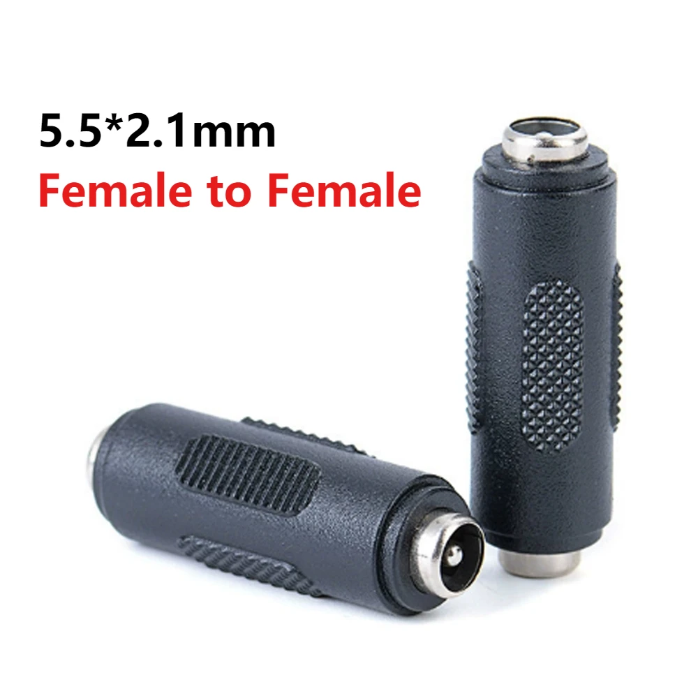 1 قطعة 5.5X2.1 مللي متر تيار مستمر محول القابس الطاقة موصل مزدوج رئيس أنثى إلى أنثى مقابس الطاقة موصل التوصيل جاك