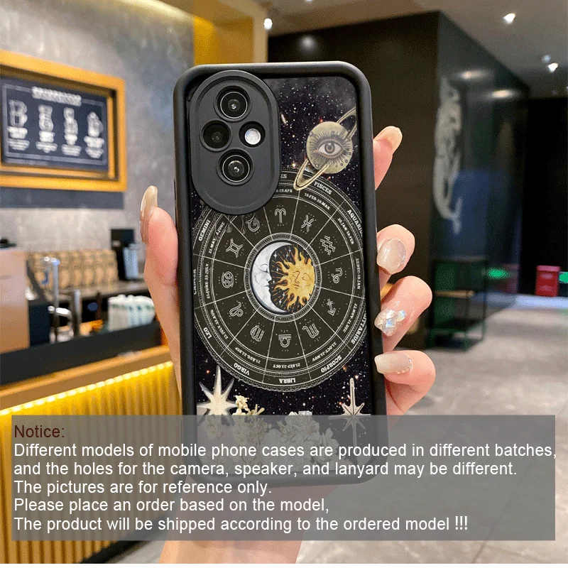 الإبداعية الفن كوكبة القمر الشمس طباعة جراب هاتف لهواوي نوفا 11i 10 9 7 SE P20 P30 برو Y70 Y61 ماتي 50 40 برو غطاء ناعم #2