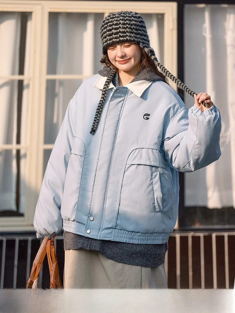 

Свободный крой, цветная хлопковая куртка, женская зимняя верхняя одежда, оригинальное пальто Wild Sle Long Sve на молнии